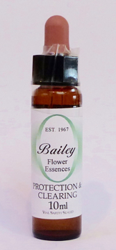 Protection & Clearing Bailey Composite Flower Essence - 10ml Stock bottle 10ml dropper bottle of the Bailey Essence 'Protection & Clearing' against a white background