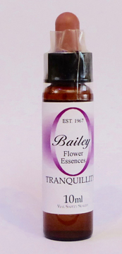 Tranquility Bailey Composite Flower Essence - 10ml Stock bottle 10ml dropper bottle of the Bailey Essence 'Tranquility' against a white background